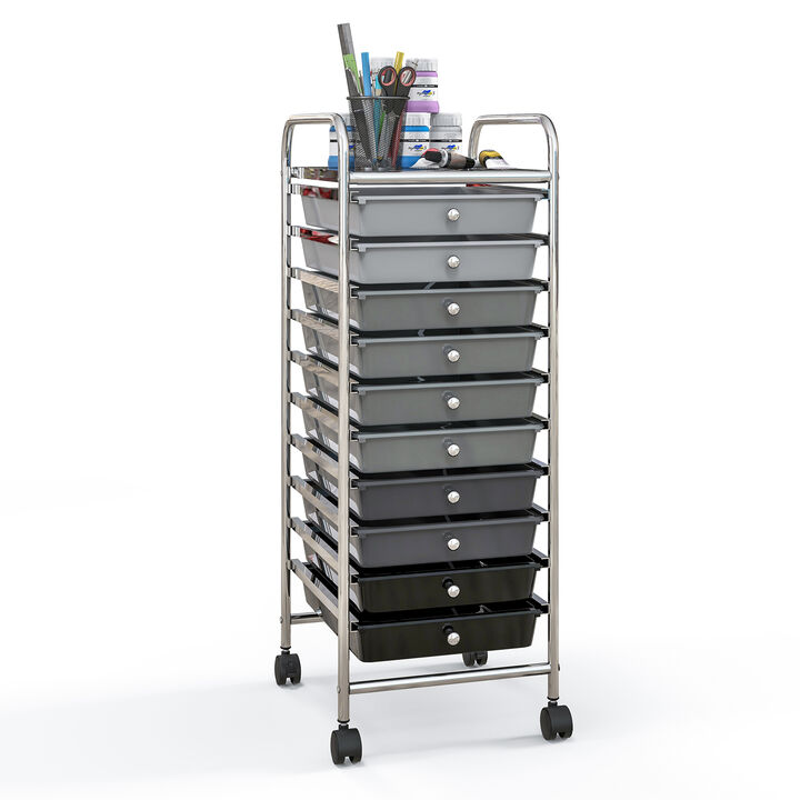 Rolling Cart Organizer with 10 Drawers – Ideal for Home or Office