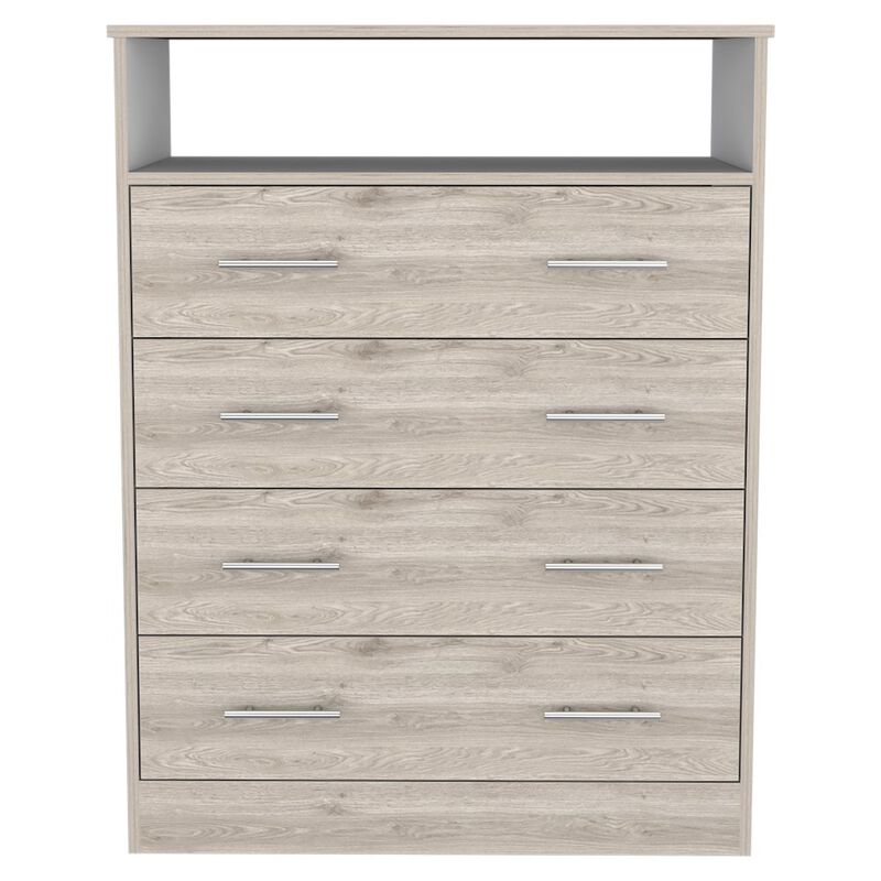 Plethoria Home 4-Drawer Rectangle Dresser Light Gray