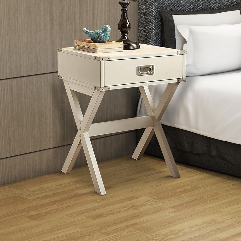 Acme Babs End Table in White