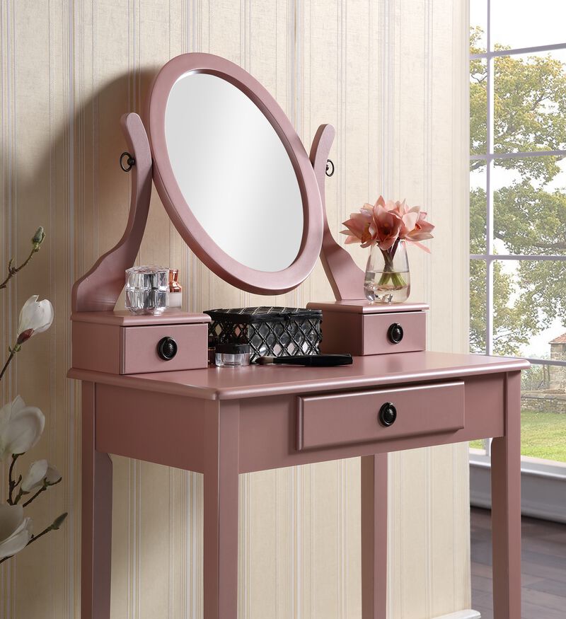 Kippef Makeup Vanity Table and Stool Set image number 4
