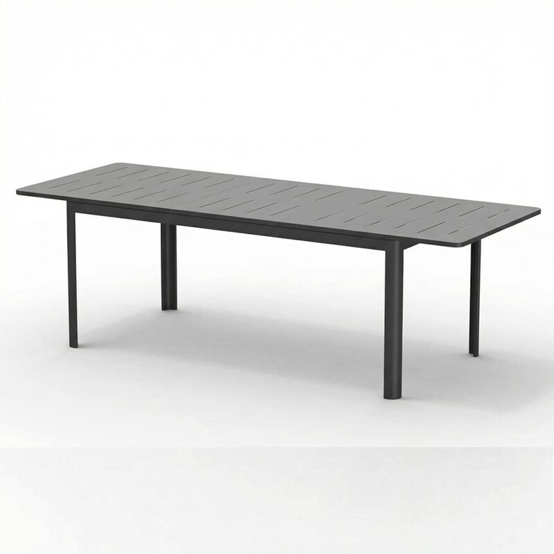CLIHOME Outdoor Patio Expandable 65"-95" Dining Table,Metal Aluminum 6-8 Person Rectangular Table image number 0