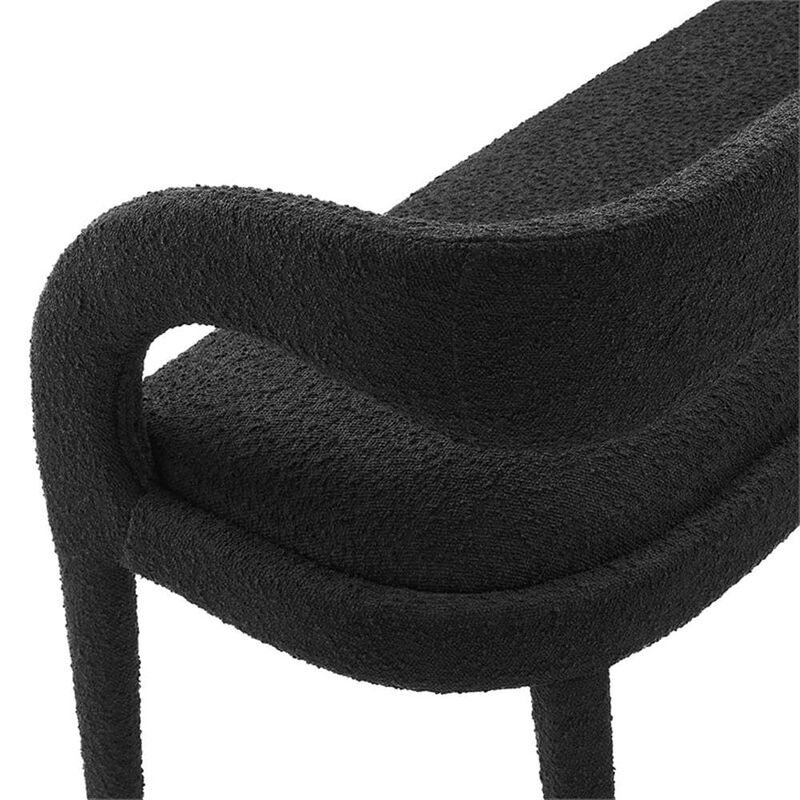 Modway Pinnacle Boucle Fabric Accent Bench in Black image number 6