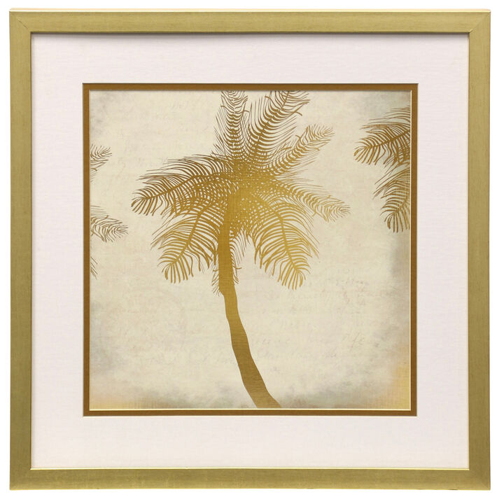 Golden Palm I Framed Print