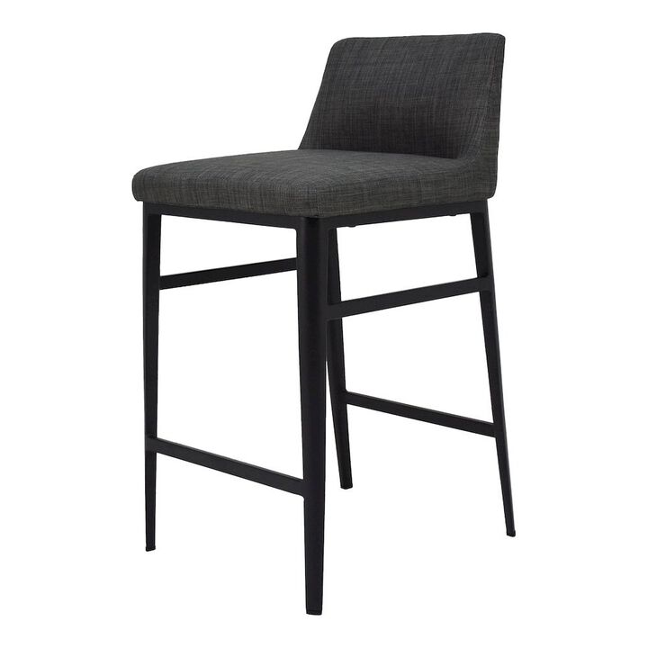 Starlight Canyon Home Modern Bar Stool Gray Upholstered Seating Comfy Bar Stool With Steel Frame