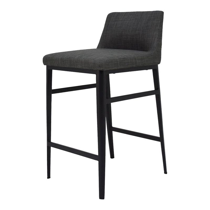 Starlight Canyon Home Modern Bar Stool Gray Upholstered Seating Comfy Bar Stool With Steel Frame image number 0