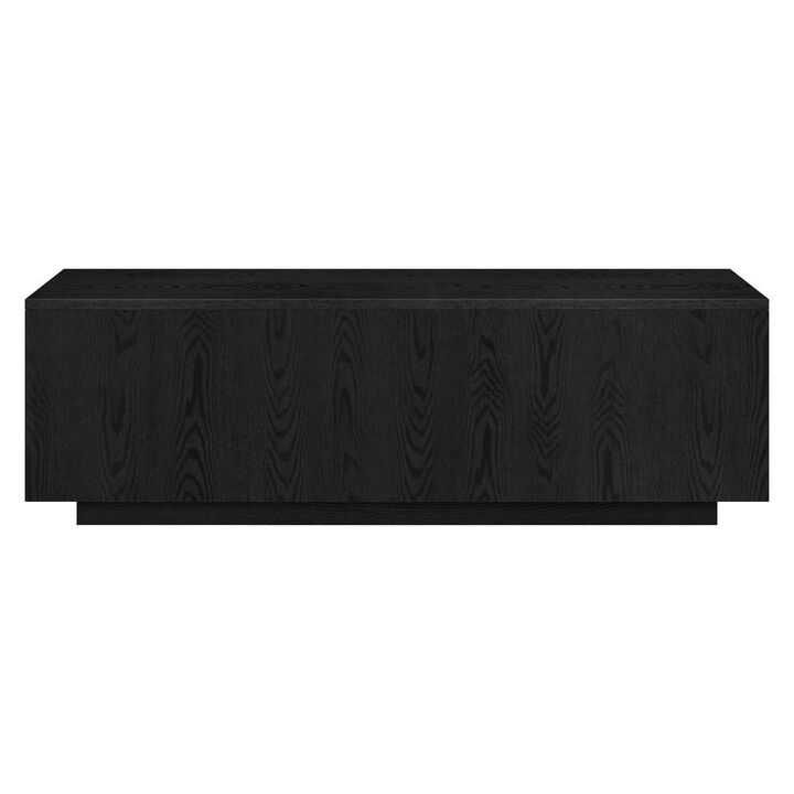 Hudson&Canal Paxton 48 Wide Rectangular Coffee Table in Black Grain