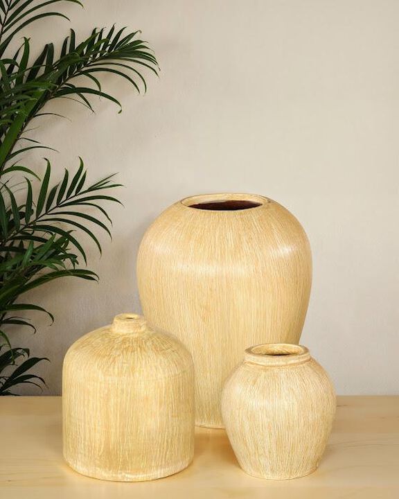 Canary Wash Yellow Stem Vase