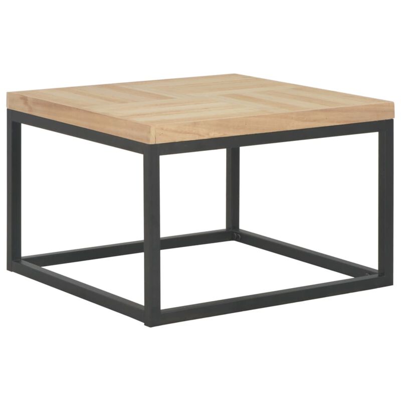 vidaXL Coffee Table 19.7"x19.7"x13" Solid Wood