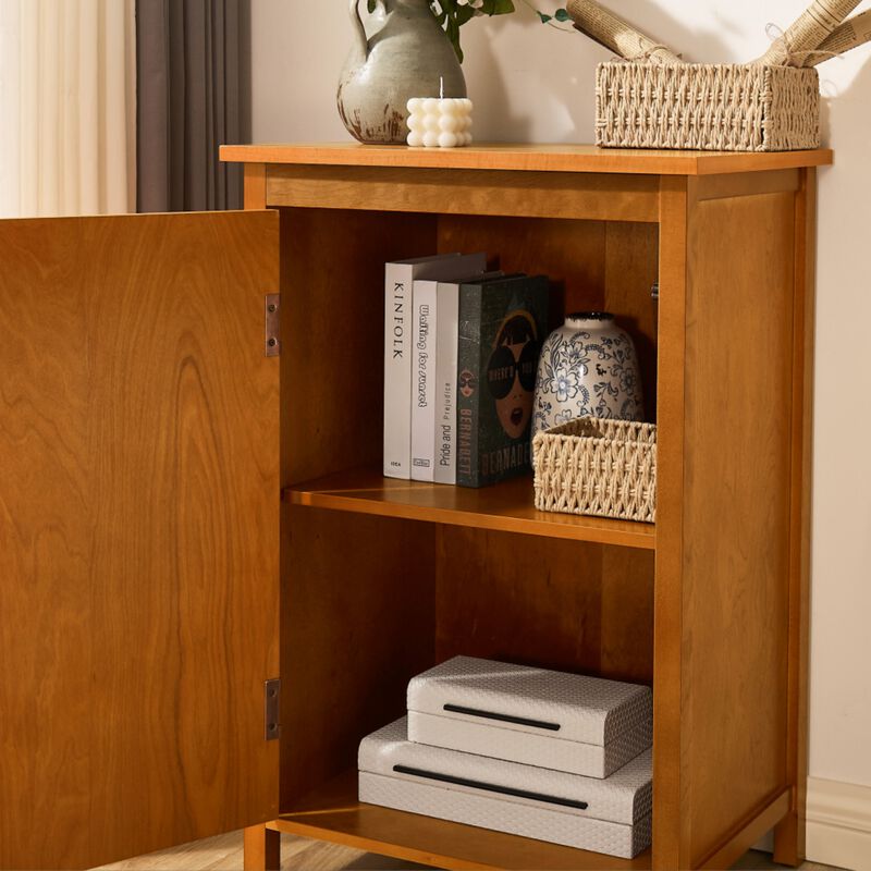 Citfet 34.2" Tall Mid‑Century Modern Accent Storage Cabinet image number 7