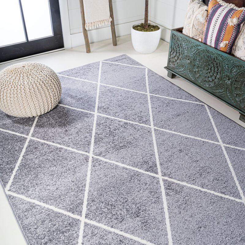 Cole Minimalist Diamond Trellis Area Rug