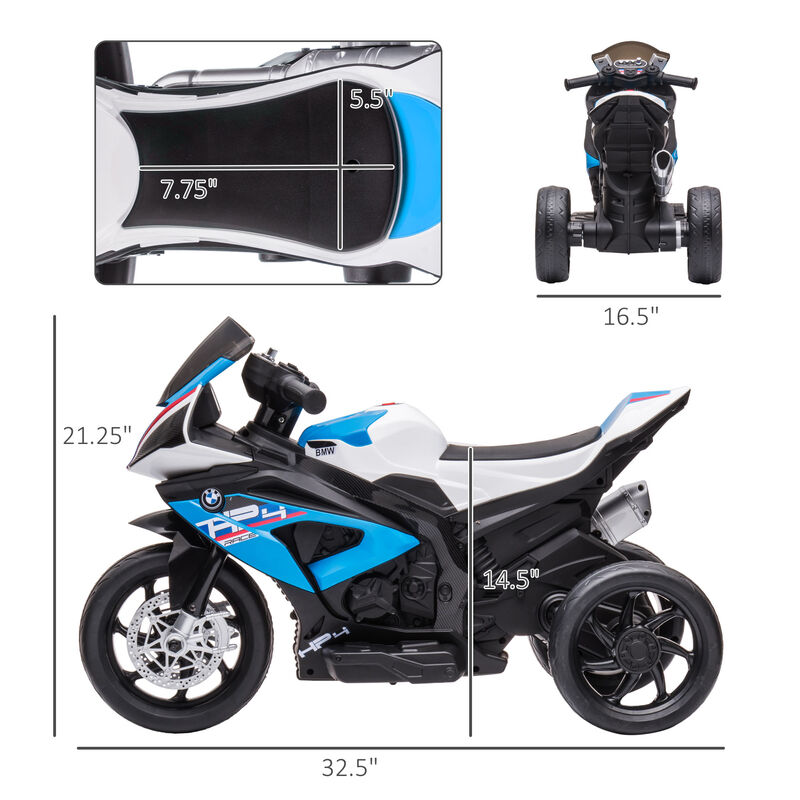 BreeBe Licensed 6V Kids Ride on Motorcycle, Off-Road Battery Powered Three Wheels Dirtbike with USB, AUX, Music and Headlight image number 2