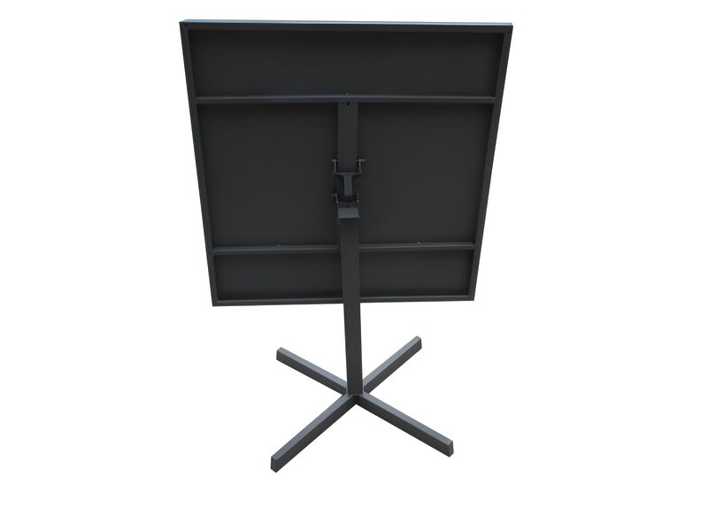 Square Aluminum Pedestal Dining Table with Sturdy Base for Kitchen or Dining Room