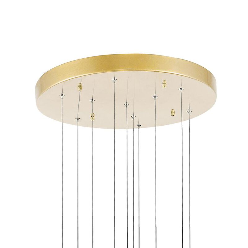 CWI Lighting Carolina LED Chandelier With Gold Leaf Finish