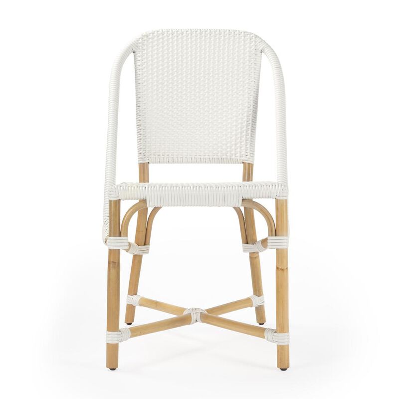 Butler Specialty Tenor & Rattan Side Chair, White