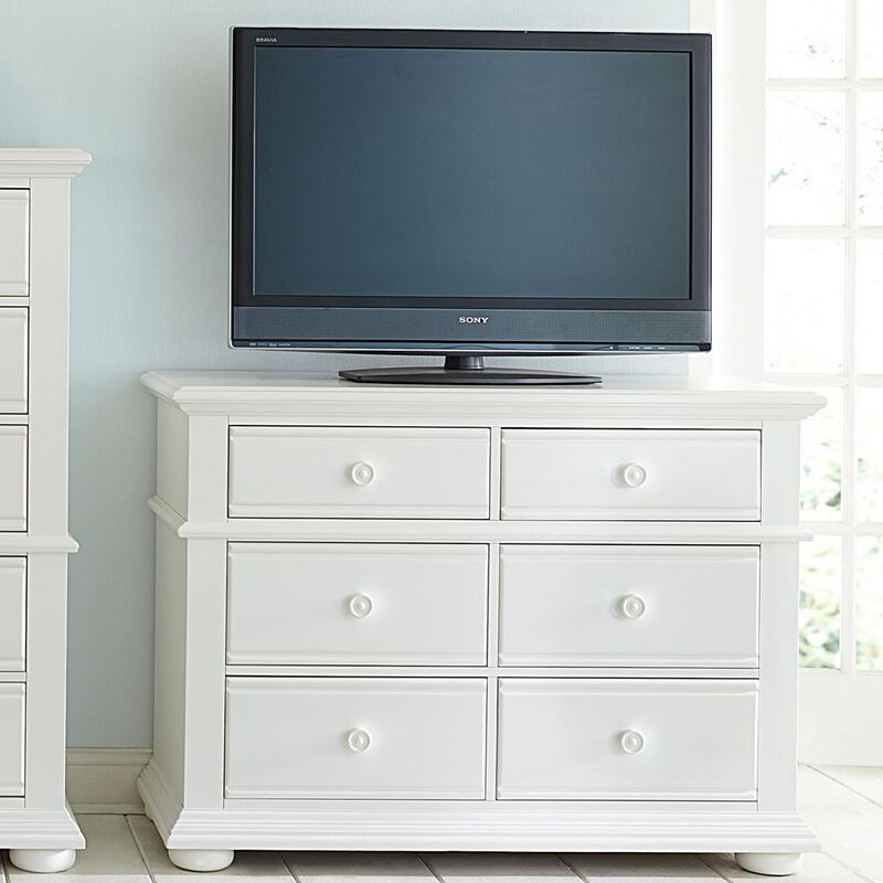 Liberty Furniture Summer House I Media Chest in Oyster White image number 1