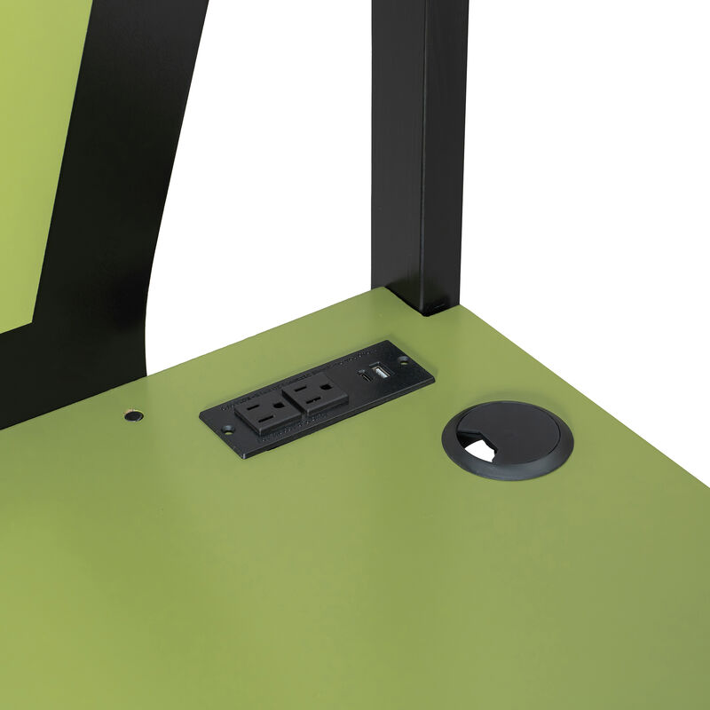 Merax Full Size Esports Gaming Loft Bed with Attached RGB Gaming Desk image number 4