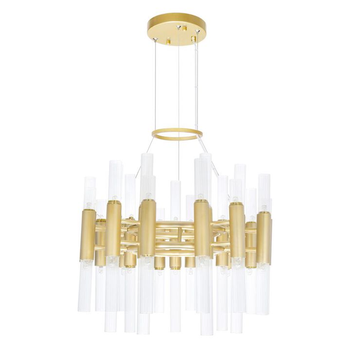 CWI Lighting Orgue 42 Light Chandelier With Satin Gold Finish