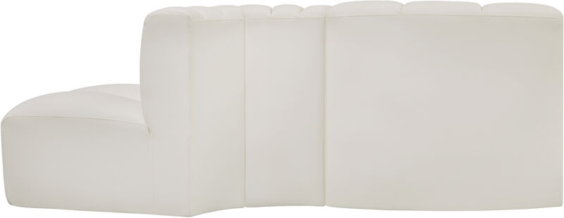 Meridian Furniture Arc Cream Vegan Leather Modular Sofa image number 4