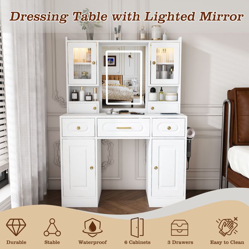 Vemhos Modern Vanity Dressing Table image number 3