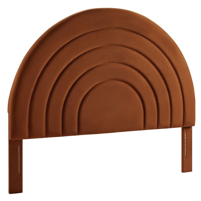 Solana Arched Performance Velvet Queen Headboard image number 5