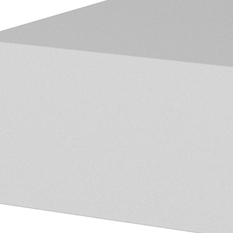 HomeRoots 16" White Wood One Drawer Floating Nightstand image number 4