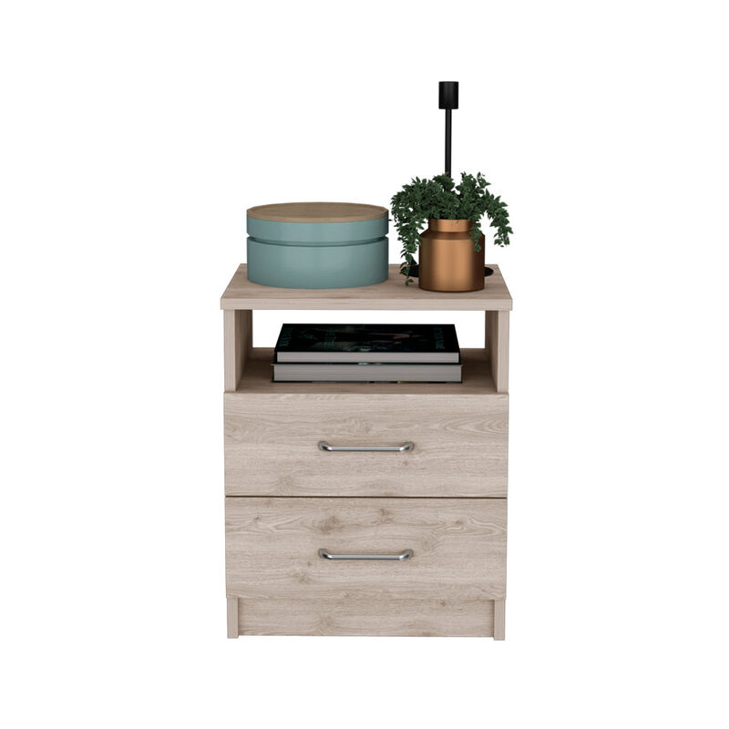 Nightstand Olienza, Bedroom, Light Gray