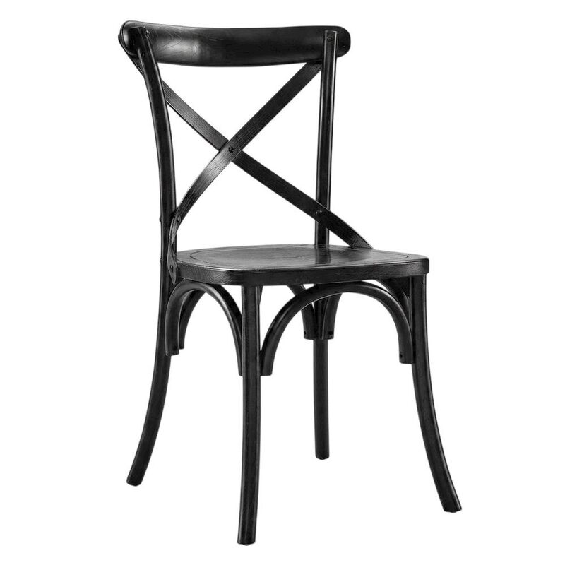 Solid Wood Dining Side Chair with Cushioned Seat for Dining Room, White image number 1