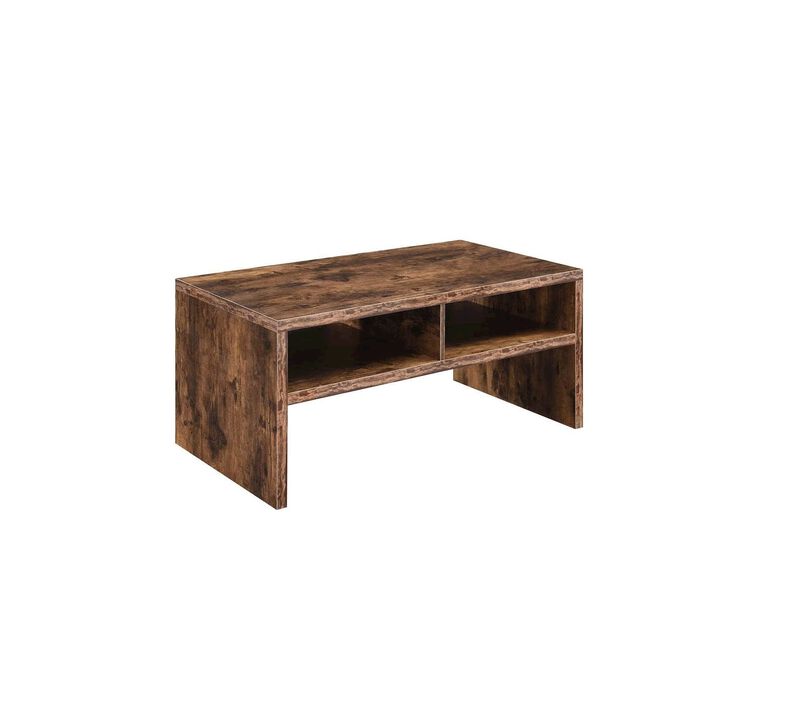 Convenience Concepts Northfield Admiral Deluxe Coffee Table with Shelves, Barnwood