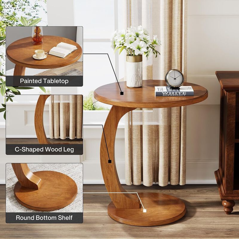 C-Shaped End Table image number 9