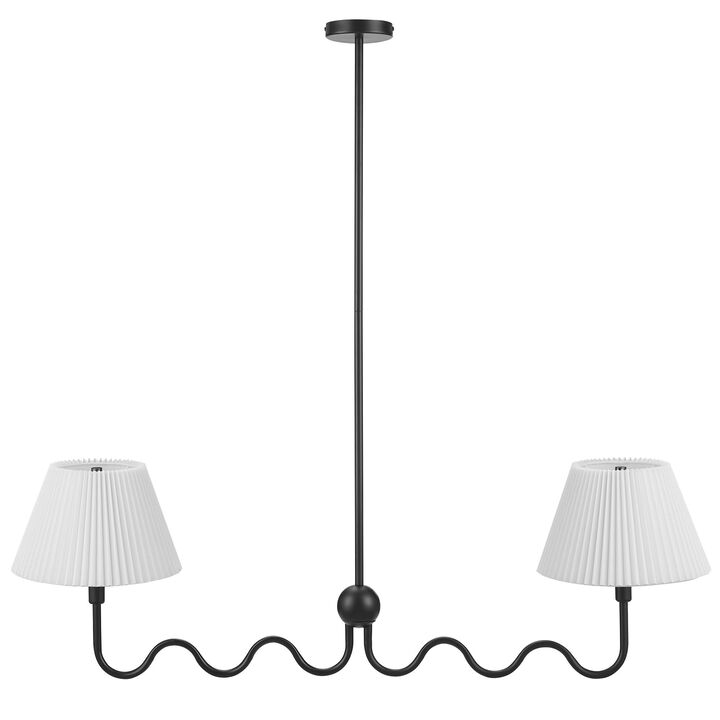 Wave Squiggle 2-Arm Pendant Light
