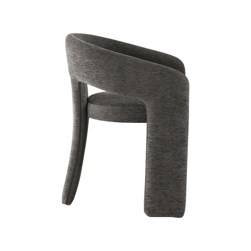 Meridian Furniture Rendition Grey Plush Fabric Dining Chair