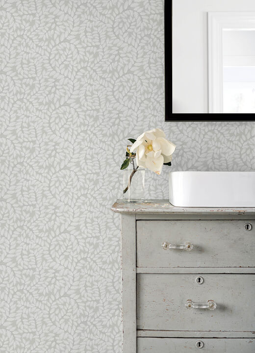Lindl&Atilde;&para;v Grey Leafy Vines Wallpaper (Set of 2)