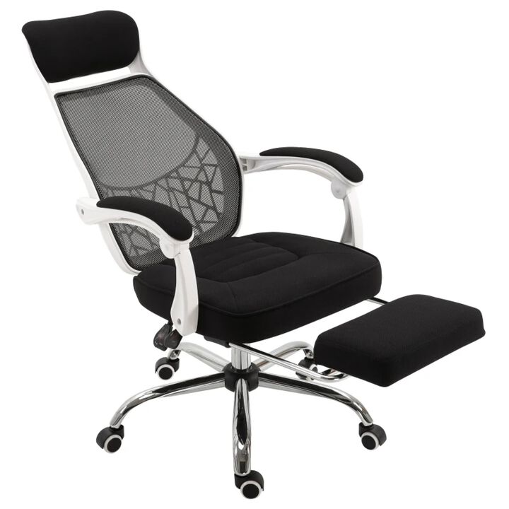 GOODSILO Ergonomic High Back Mesh Office Chair with Adjustable Lumbar Support and Retractable Footrest
