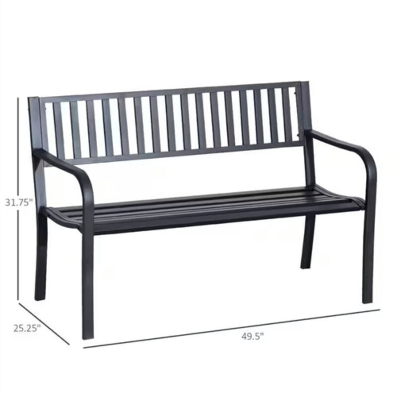 Outdoor Garden Bench with 550 lb Max Weight Capacity for Patio or Backyard