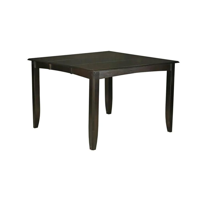 East West Furniture Fairwinds  Gathering  Counter  Height  Dining  Square  54  Table  with  18  Butterfly  Leaf  finished  in  Cappuccino