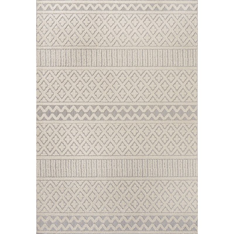 Ormond High-Low Modern Trellis Geometric Area Rug