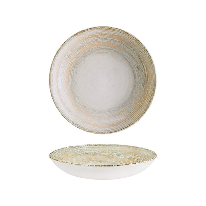 Patera dia.11" h:2.5" 57 oz. Round Decorated Porcelain Bowl (Set of 2)