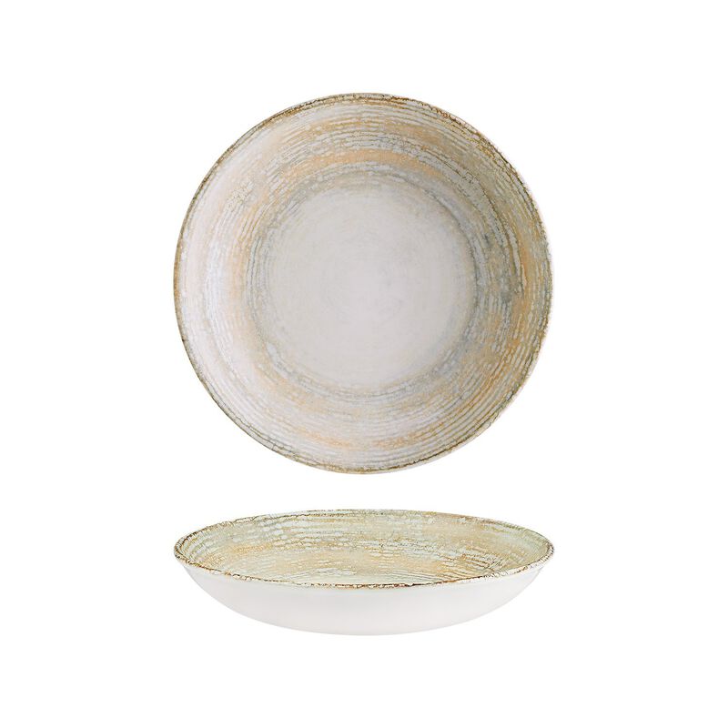 Patera dia.11" h:2.5" 57 oz. Round Decorated Porcelain Bowl (Set of 2)