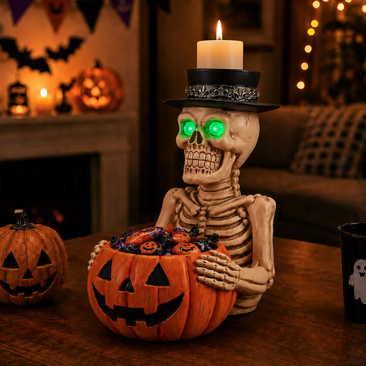 Sonner Halloween Skeleton Candy Bowl