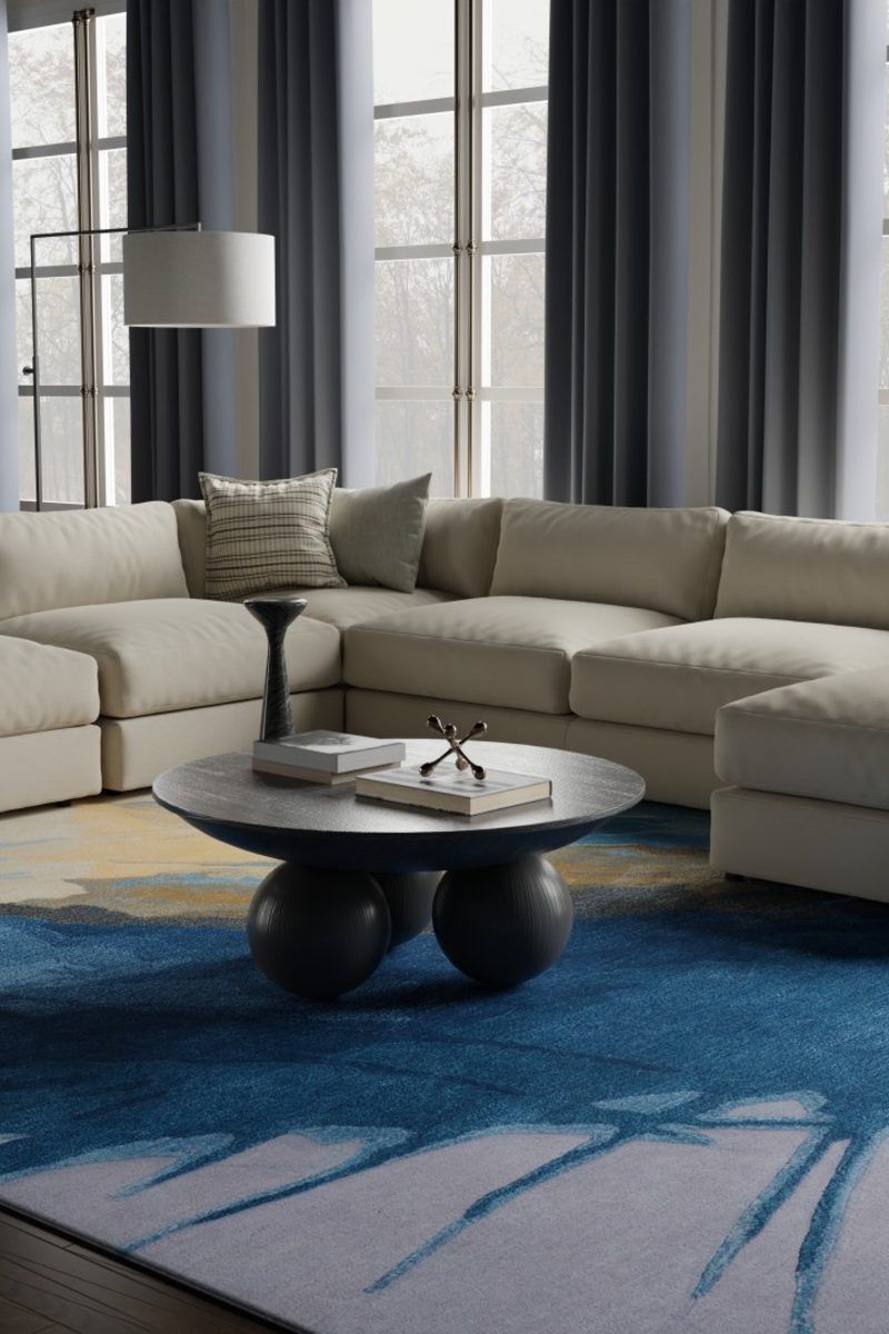 Kawai 8987F Teal 9' x 12' Rug image number 1