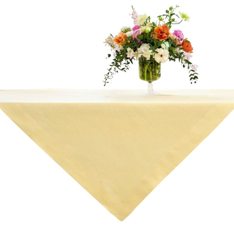 Solino Home Fete 100% Linen Table Throw &ndash; Handcrafted, Machine Washable, Perfect for Holiday and Everyday Dining