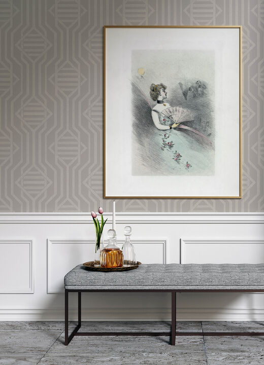 Essex Light Grey Geometric Wallpaper