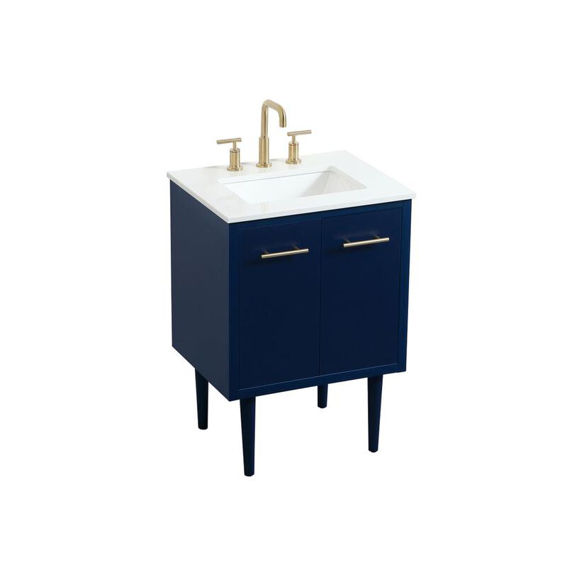 Elegant Kitchen and Bath 24 inch Single bathroom vanity in blue