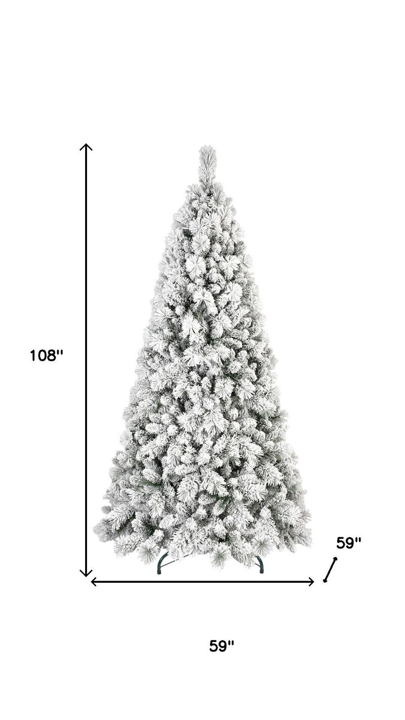 HomeRoots 9' White Full Pine Christmas Tree image number 3