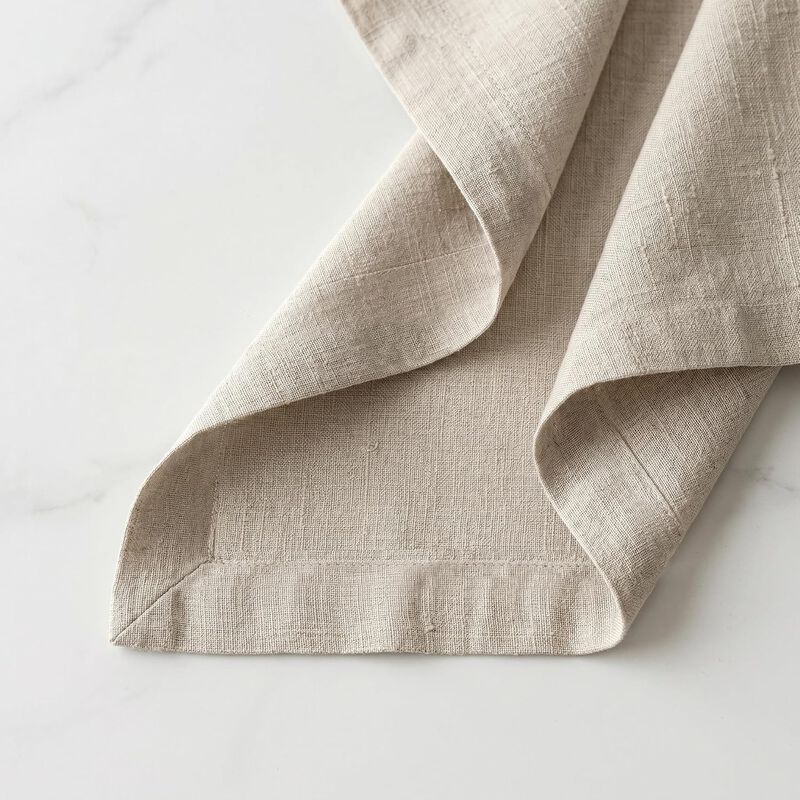 European Washed Linen  Dinner Napkins Set of 4, 20x20 Inches image number 4