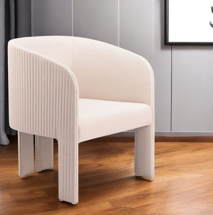 HomeRoots 25" Beige Upholstered Arm Chair