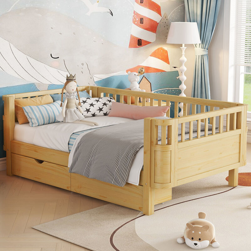 Pangsu Wood Platform Bed for Kids image number 2