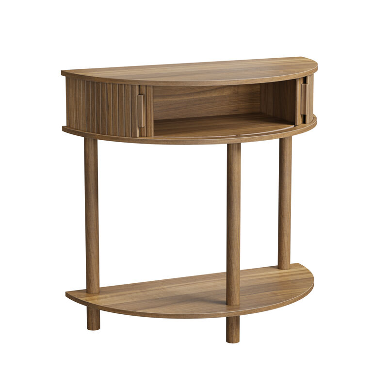 Quuswu Half-Moon Console Table image number 6