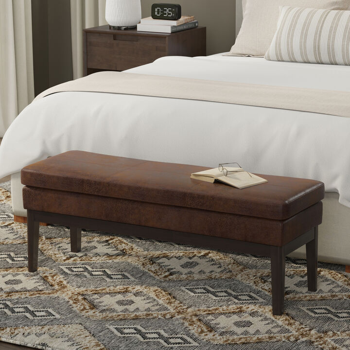 Simpli Home Carlson Ottoman Bench