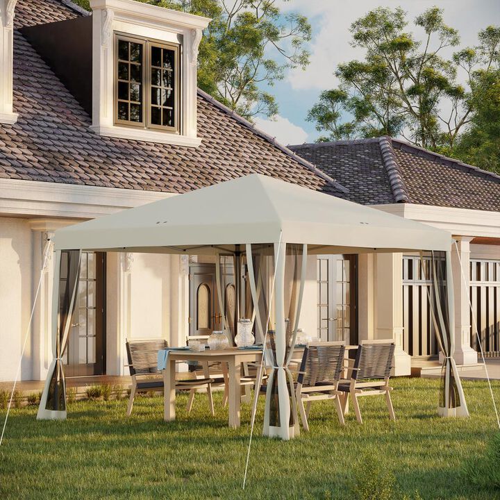 Hivvago 10' x 10' Pop Up Canopy Tent with Netting and Carry Bag